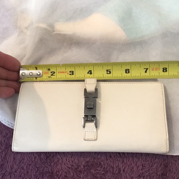 Authentic Vintage Jackie O Gucci White Long Wallet - Picture 12 of 14